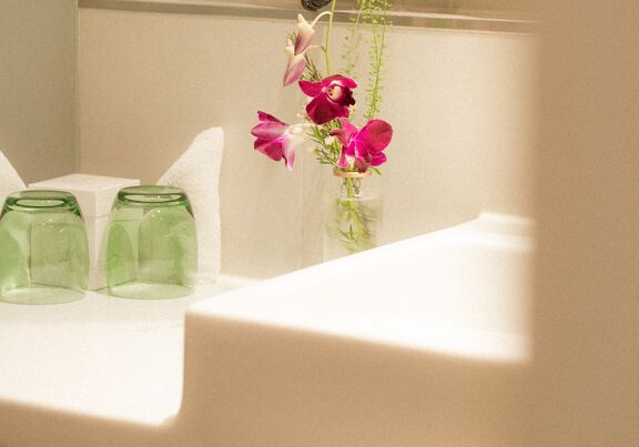 Badezimmer im Hotel Capricorno Wien