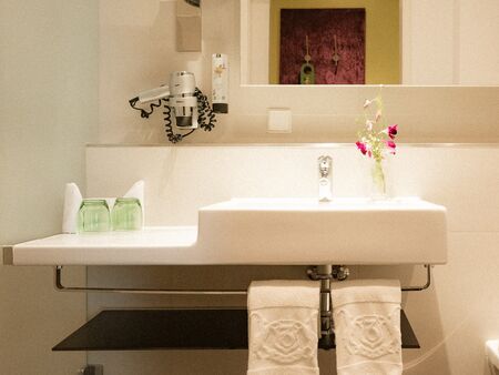 Badezimmer im Hotel Capricorno Wien