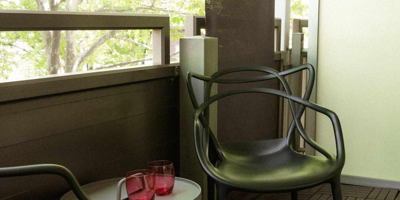 Balcony in the room at Hotel Capricorno Vienna