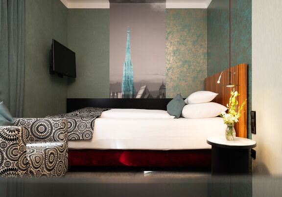 Einzelzimmer im Hotel Capricorno Wien