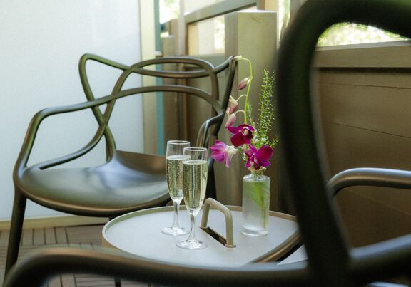 Balcony in the room at Hotel Capricorno Vienna