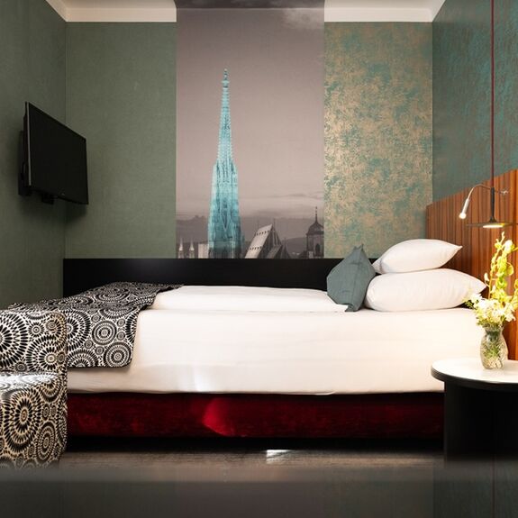 Einzelzimmer im Hotel Capricorno Wien