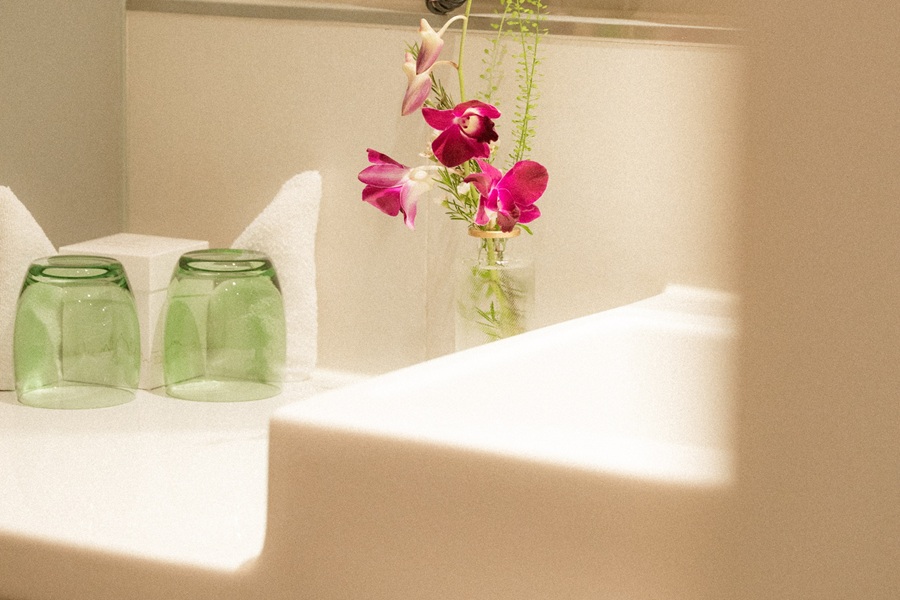 Detail in the bathroom at Hotel Capricorno Vienna